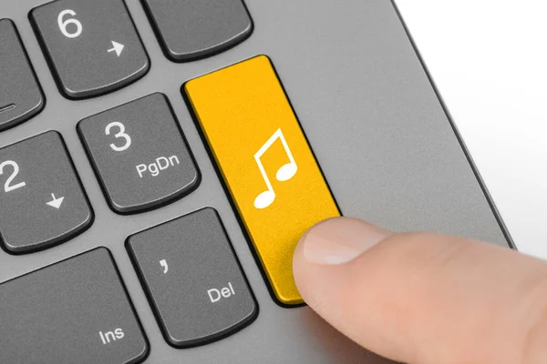 Computer Keyboard Music Key Technology Background — Stock Photo, Image