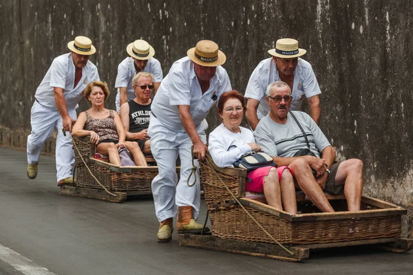 Funchal Madeira Σεπτεμβριου Παραδοσιακή Κατάβαση Έλκηθρο Στις Σεπτεμβρίου 2016 Στη — Φωτογραφία Αρχείου