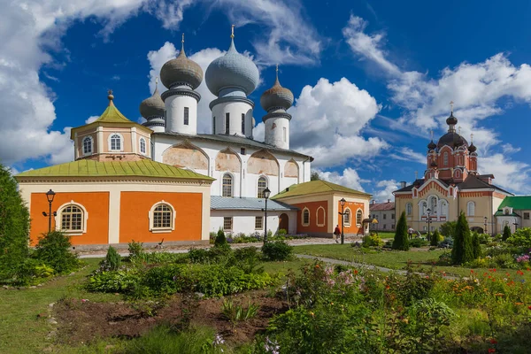 Monastero Tikhvin Regione Leningrado Russia — Foto Stock