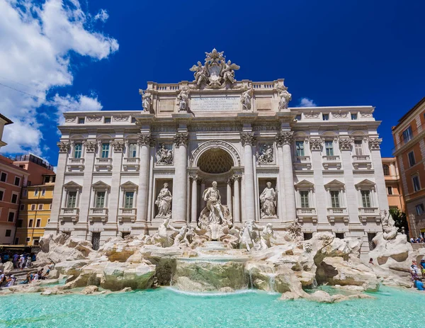 Fountain Trevi Rome Ιταλία Αρχιτεκτονικό Υπόβαθρο — Φωτογραφία Αρχείου