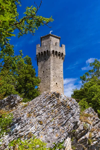 Замок Сан Марино Италия Архитектурный Фон — стоковое фото