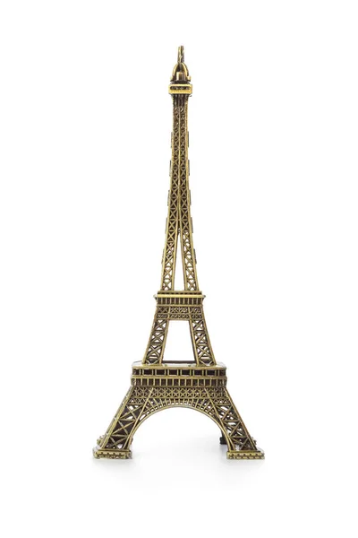 Paris Eiffel Wieża Pamiątka Izolowane Białym Tle — Zdjęcie stockowe