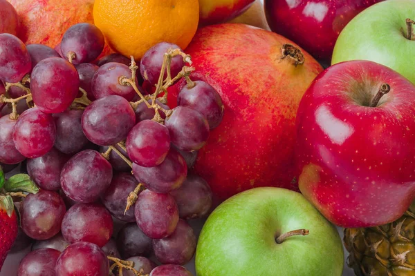 Set Von Früchten Lebensmittel Hintergrund — Stockfoto