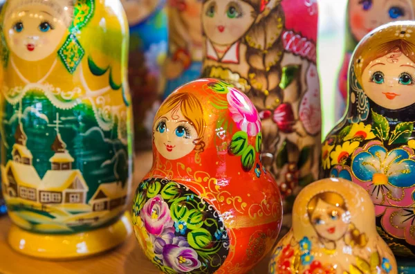 Russian Toys Matrioshka Art Background — Stock Photo, Image