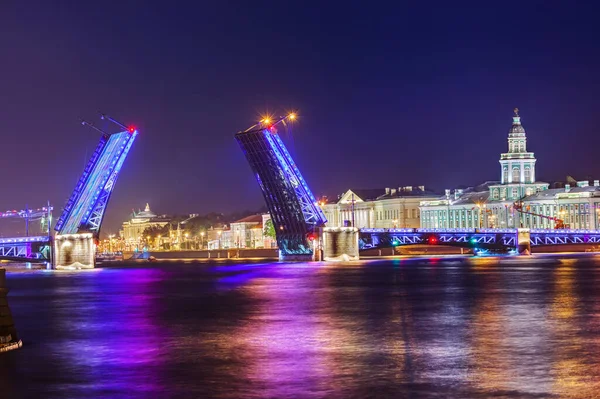Rivière Neva Palais Ouvert Dvortsovy Pont Saint Pétersbourg Russie — Photo