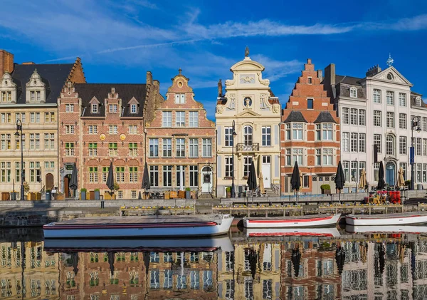 Stadsgezicht Gent België Achtergrond Architectuur — Stockfoto