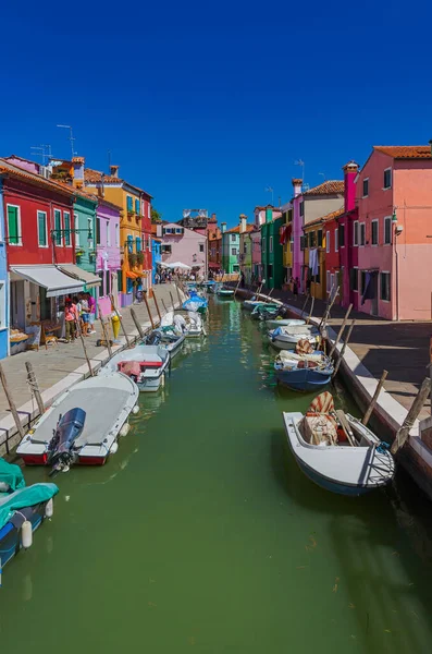 Burano Dorp Venetië Italië Architectuur Achtergrond — Stockfoto