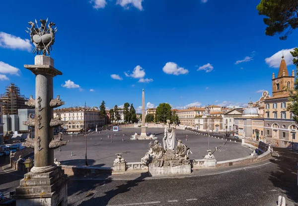 Площа Пьяцца Дель Пополо Римі Італія Архітектура Фону — стокове фото