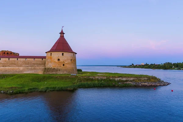 位于涅瓦河 列宁格勒地区一个小岛上的Oreshek要塞 俄罗斯 — 图库照片