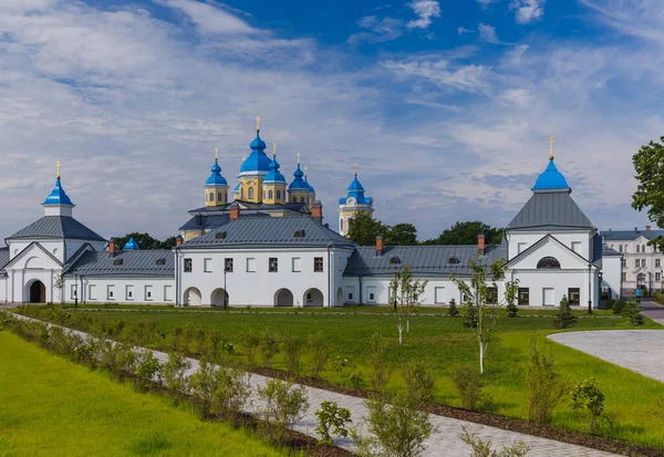 Monasterio Konevsky Isla Konevets Lago Ladoga Rusia Fondo Arquitectura —  Fotos de Stock