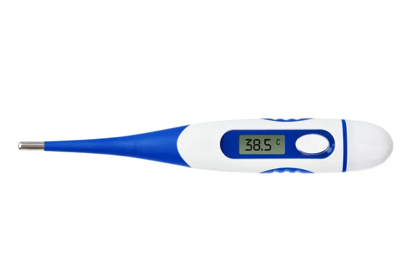 Electronic Medical Thermometer Degrees Isolated White Background — Stock Photo, Image