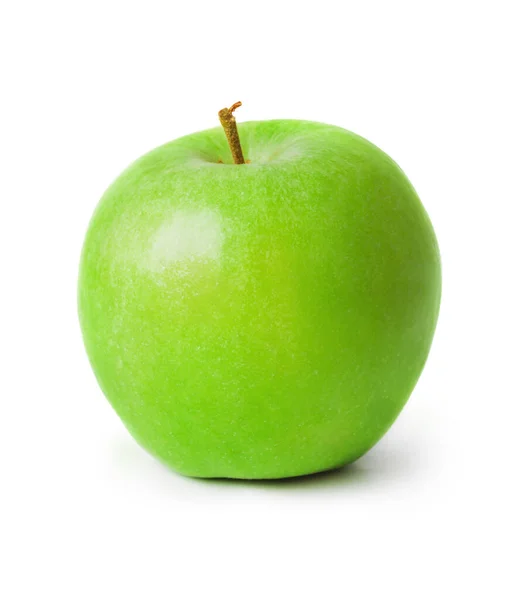 Groene Appel Geïsoleerd Witte Achtergrond — Stockfoto