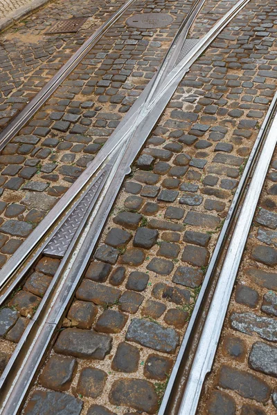 Tramrails Lissabon Portugal — Stockfoto