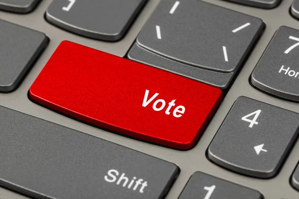 Computer Notebook Keyboard Vote Key Technology Background — Stock Photo, Image