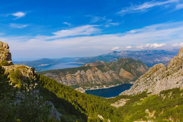 Kotor Körfezi Karadağ Doğa Mimari Geçmişi — Stok fotoğraf