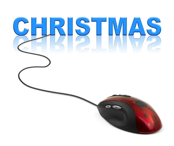 コンピュータマウスとクリスマス 休暇のコンセプト — ストック写真
