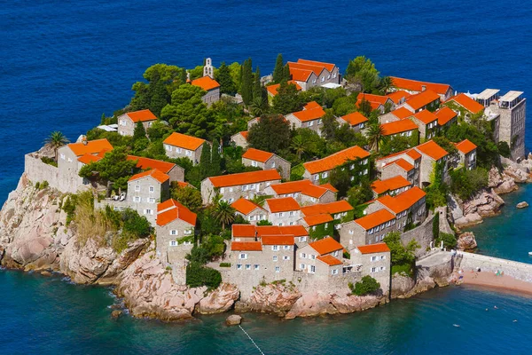 Insel Sveti Stefan Montenegro Architektur Und Natur — Stockfoto