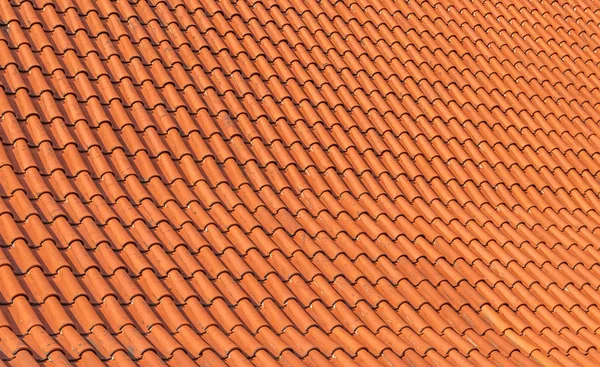 Traditional Red Clay Tile Roof Background — Stock Photo, Image