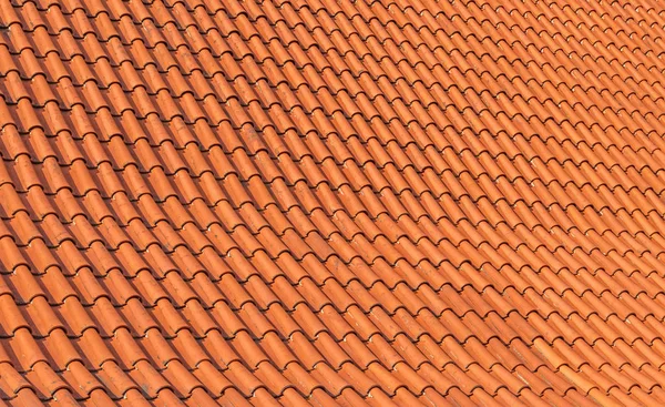 Traditional Red Clay Tile Roof Background Stock Photo