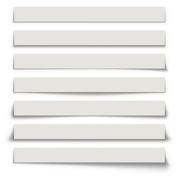 Horizontal Banner Sombras Definir Modelo Vetor Bandeiras Publicitárias Branco Com —  Vetores de Stock