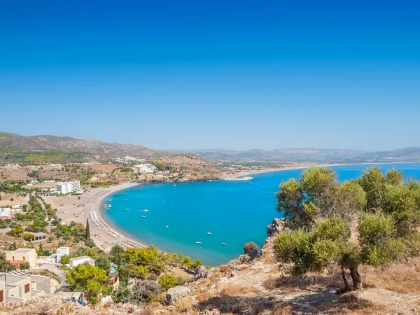 Vlycha Beach Verão Dia Ensolarado Ilha Rhodes Grécia — Fotografia de Stock