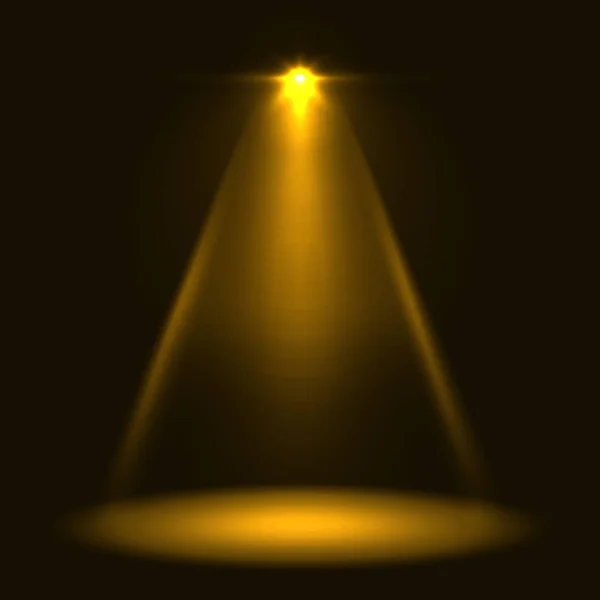 抽象黄色暖舞台聚光灯矢量背景 Eps10 文件光模板 — 图库矢量图片