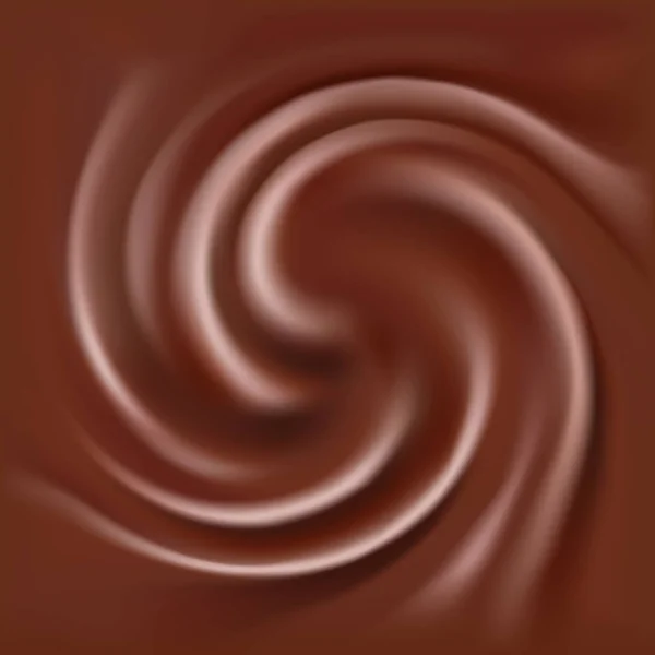 Abstract Chocolate Swirl Vector Achtergrond — Stockvector