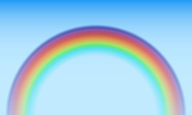 Renkli gökkuşağı yarım daire vektör arka plan.