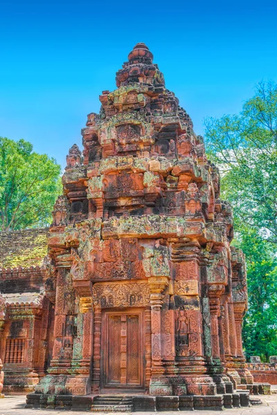 Banteay Srei Templet Antika Struktur Siem Reap Kambodja — Stockfoto