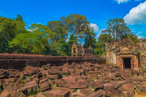 Forntida Preah Khan Templet Ruin Siem Reap Kambodja — Stockfoto