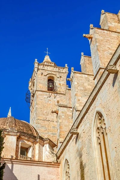 Bell Toren Van Oude Santa Maria Kathedraal Van Ciutadella Menorca — Stockfoto