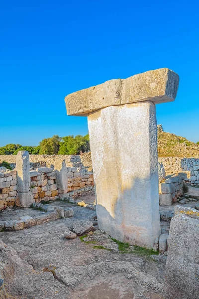 Taula Torralba Den Salord Ancient Megalithic Stone Table Menorca Island — стоковое фото
