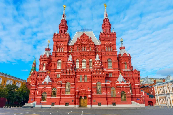 Státní Historické Muzeum Rudém Náměstí Moskvě Rusko Muzeum Ruských Dějin — Stock fotografie