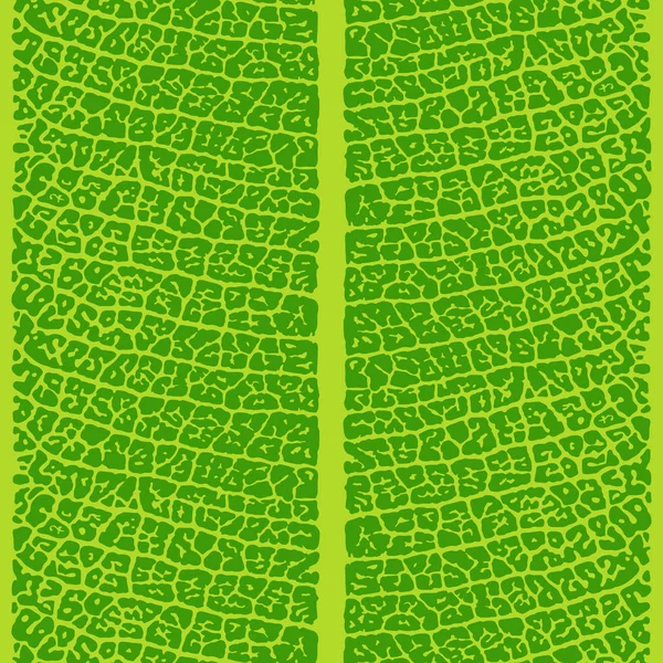 Seamless Green Leaf Closeup Vector Pattern Repeating Ecological Background — Stock Vector