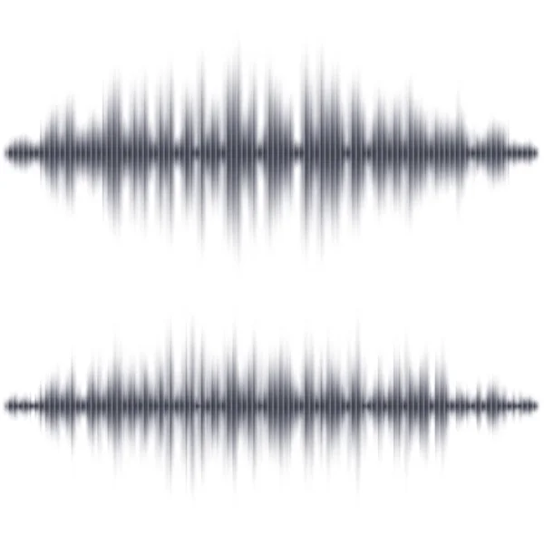 Abstracte zwarte Sound Wave vorm — Stockvector