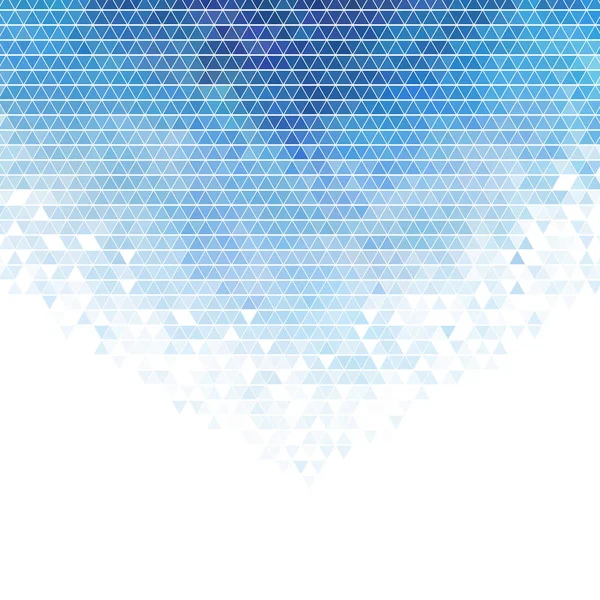 Blauwe driehoek mozaïek achtergrond — Stockvector