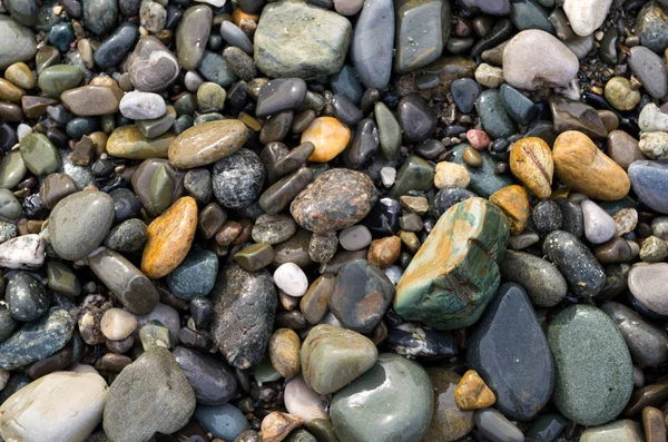 Achtergrond Met Verschillende Kleur Zee Stenen Stenen Het Strand — Stockfoto