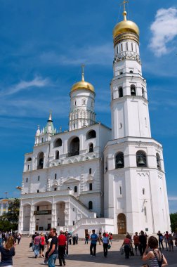 Moskova, Moskova region, Rusya Federasyonu - Haziran 23, 2012: Ortodoks Katedrali, Kremlin Rusya Moskova Uspenskiy