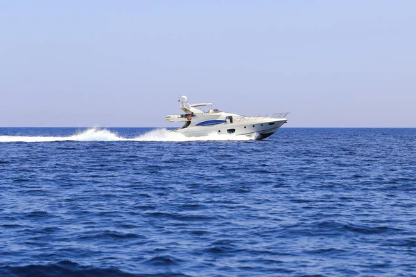 Barca Motore Lusso Yacht Motore Veloce — Foto Stock