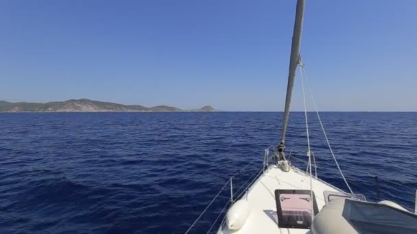 Sailing Yacht Sea Sail Boat Trip — Stock Video