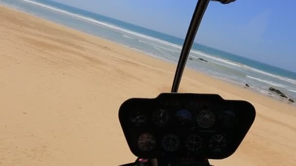 Helicopter View Robinson R44 Flight — Stok video