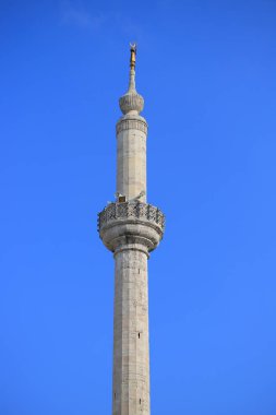 Minaret tower mosque close up