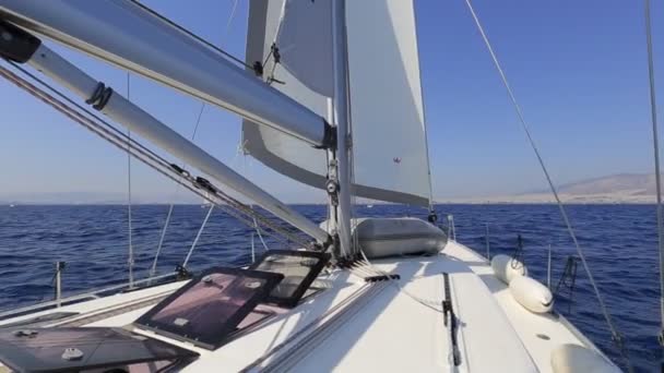 Yacht Vela Sul Mare Gita Barca Vela — Video Stock