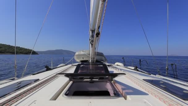 Yacht Vela Sul Mare Gita Barca Vela — Video Stock