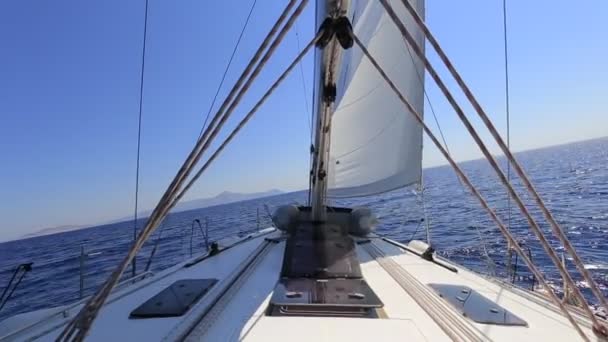 Yacht Vela Sul Mare Gita Barca Vela — Video Stock