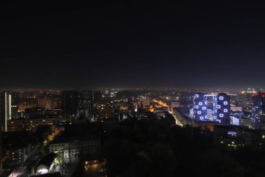 Gece Şehri Görünümü Yukarıdan