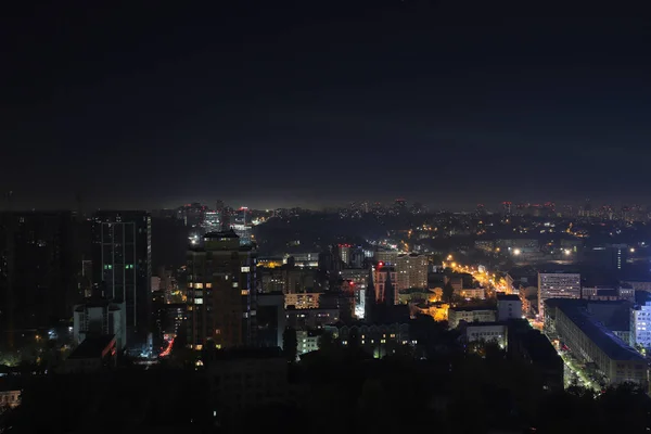 Vista Noturna Cidade Cima — Fotografia de Stock