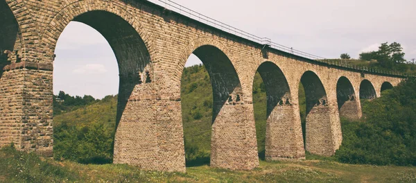 Great Rail Viaduct Made Bricks — Stock Photo, Image