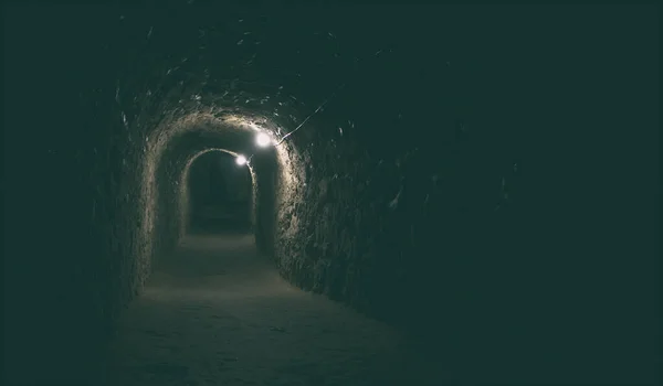 Túnel Oscuro Catacumba — Foto de Stock