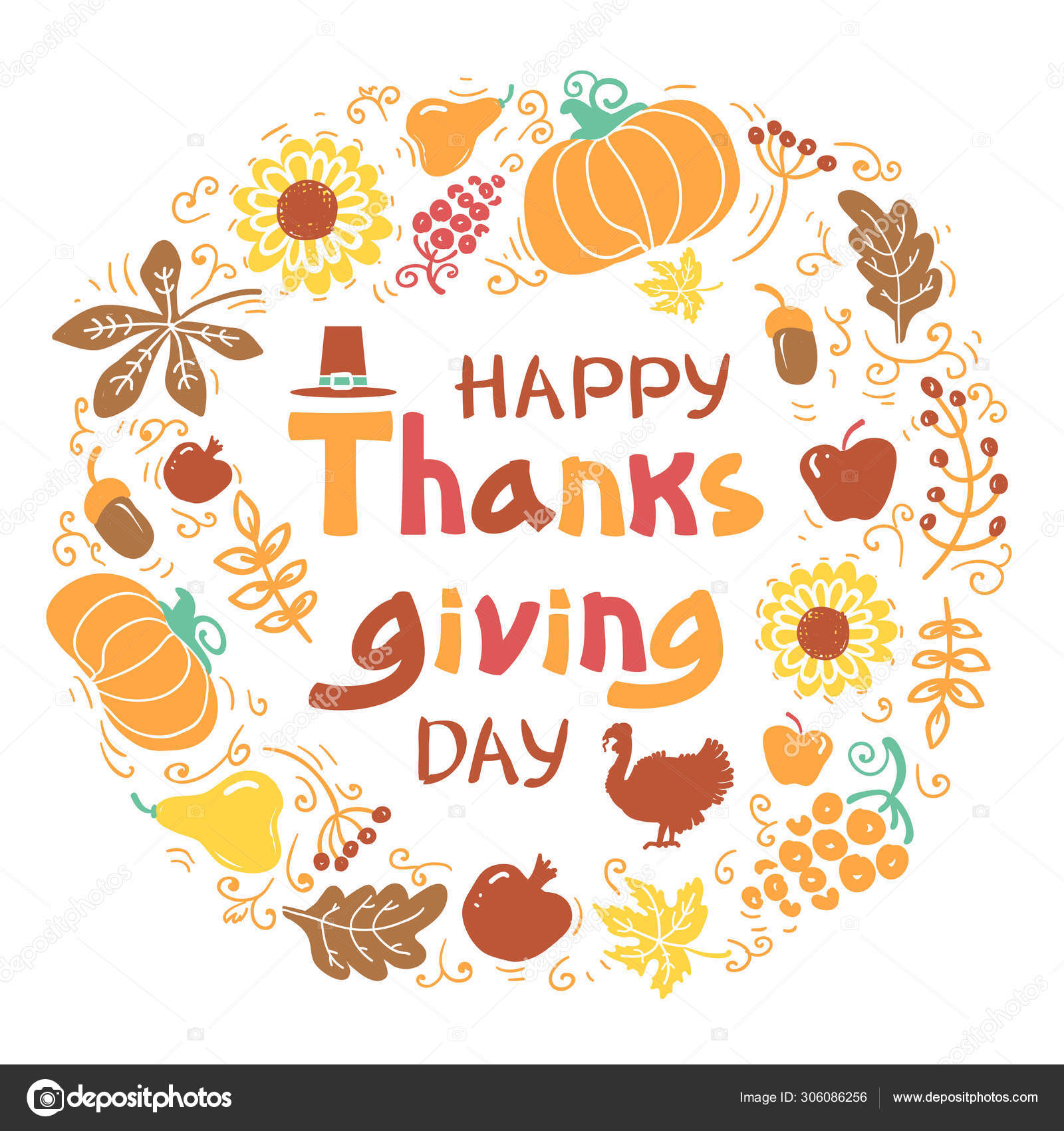 Happy Thanksgiving Day Card Vector Beautiful Handwritten Illust Stock Vector Image By C Geraktv Happy Thanksgiving Day Card Vector Beautiful Handwritten Illust Stock Vector Image By C Geraktv